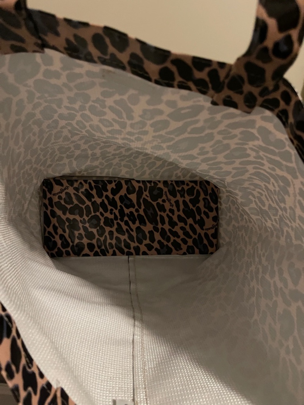 NWOT...Consuela Leopard Print Coated Tote - Picture 8 of 8